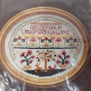 Janlynn Cross Stitch Kit 06-105 Traditional Sampler Yo Fall Autumn Frame NEW